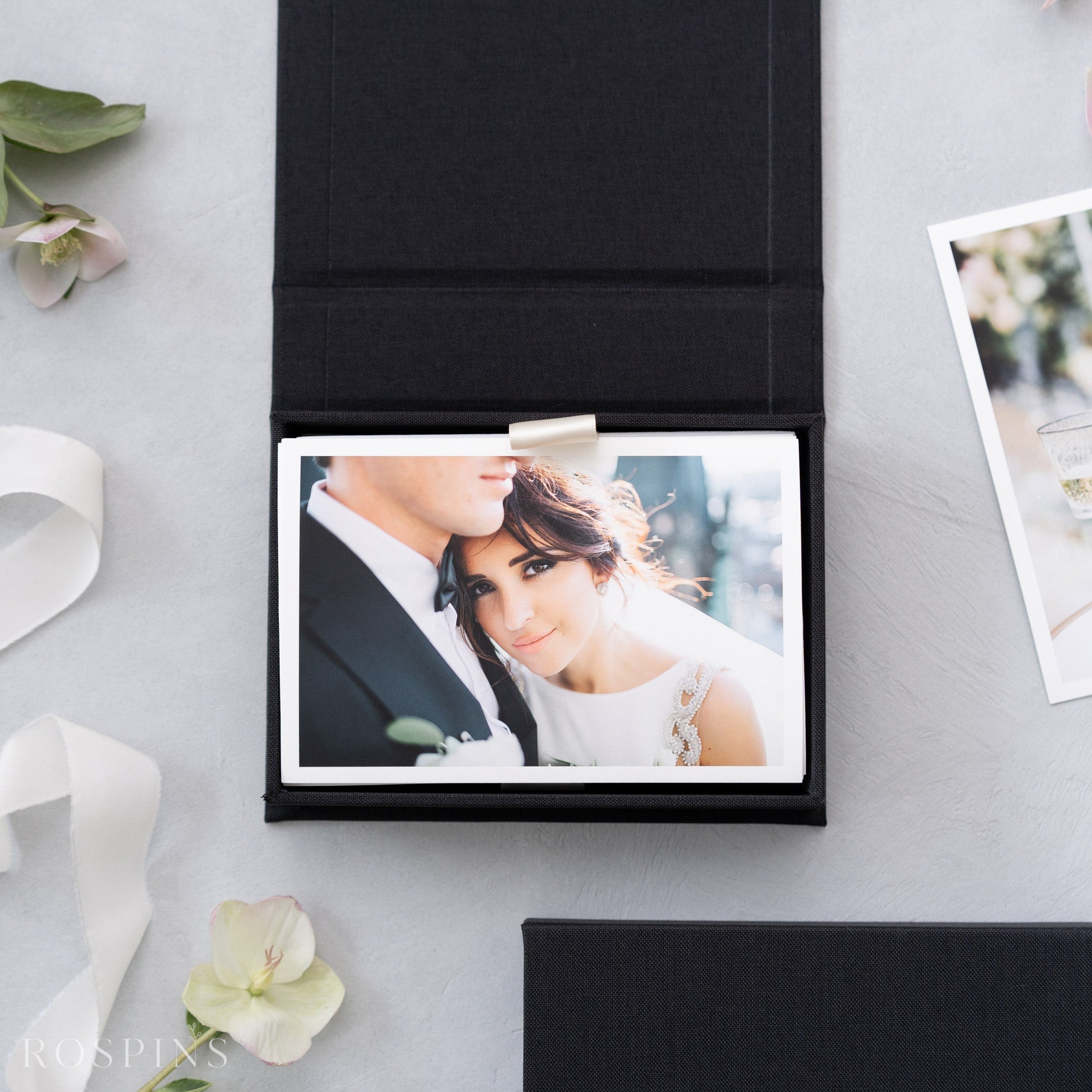 Linen Photo Box - Black