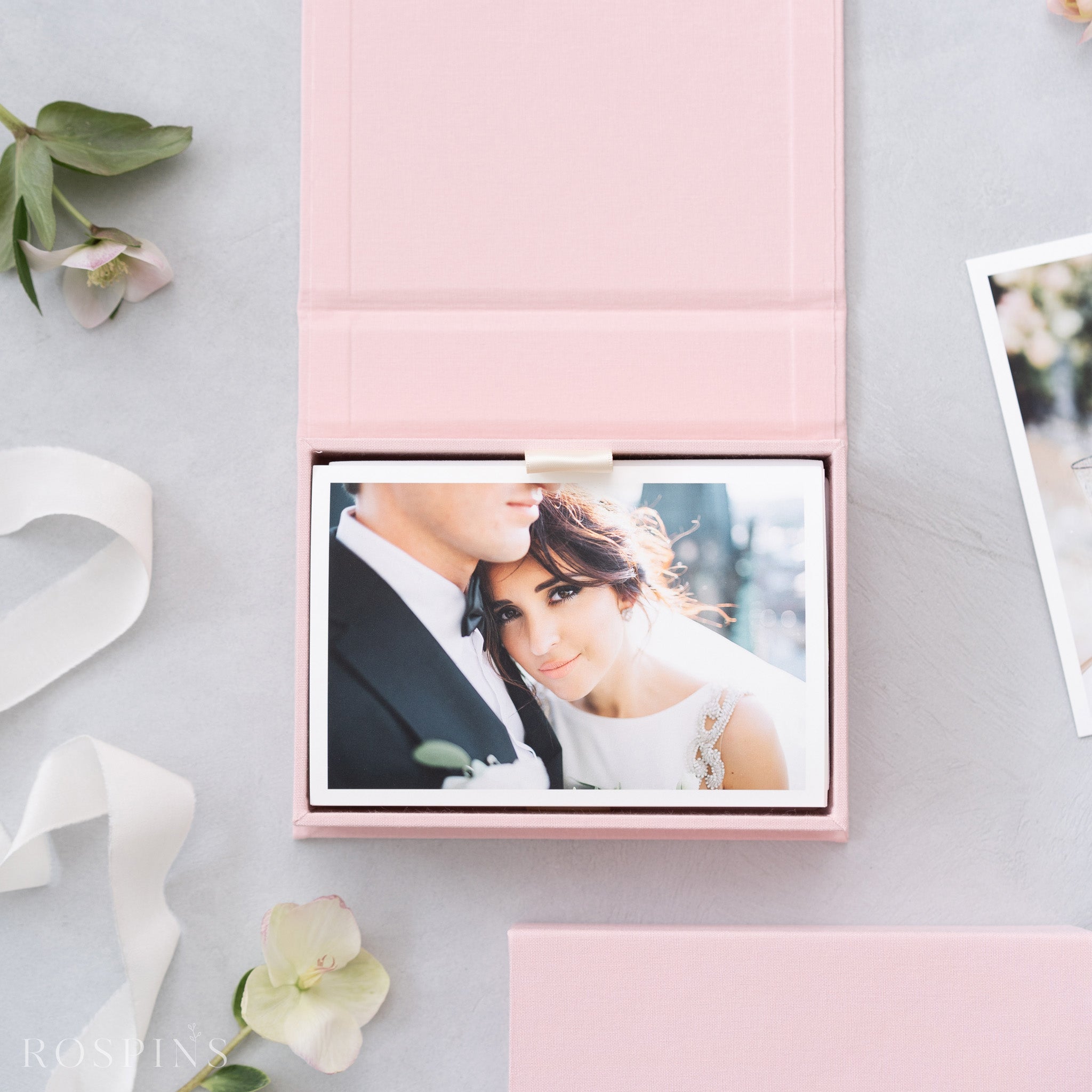 Linen Photo Box - Blush