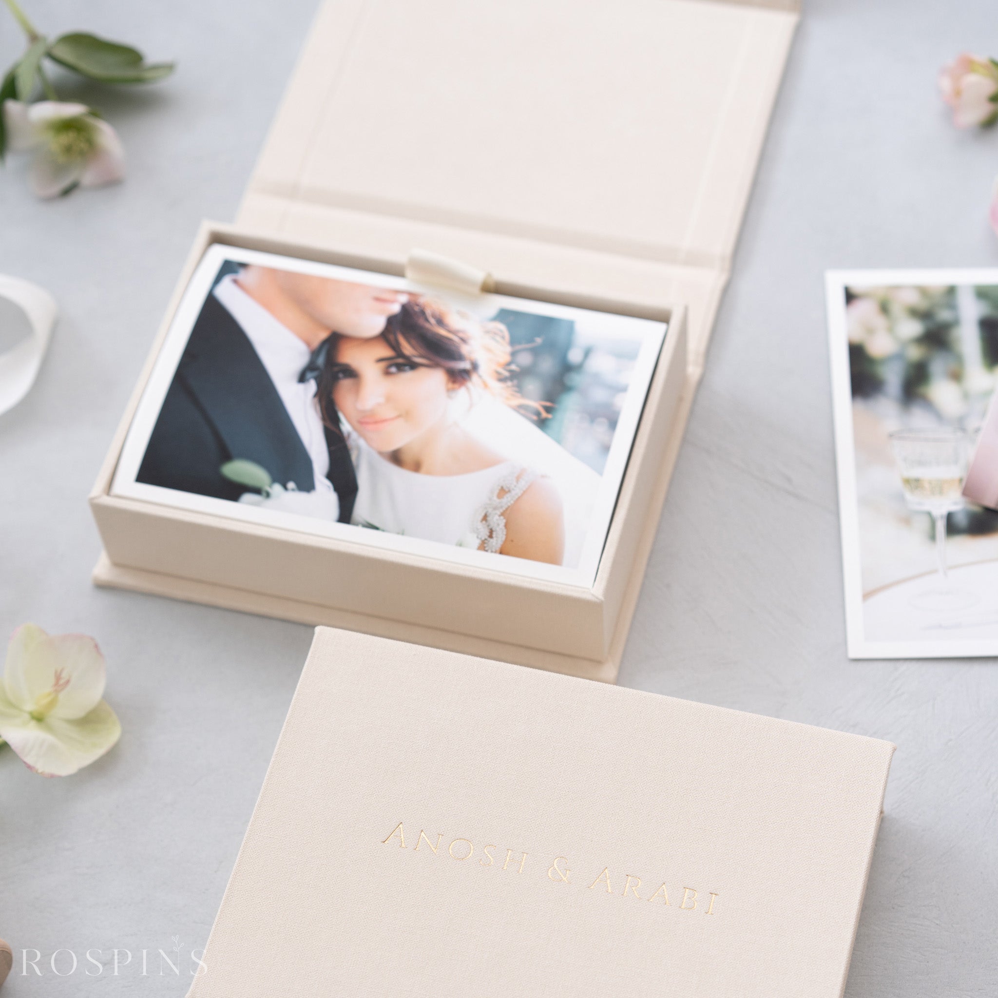 Linen Photo Box - Ivory