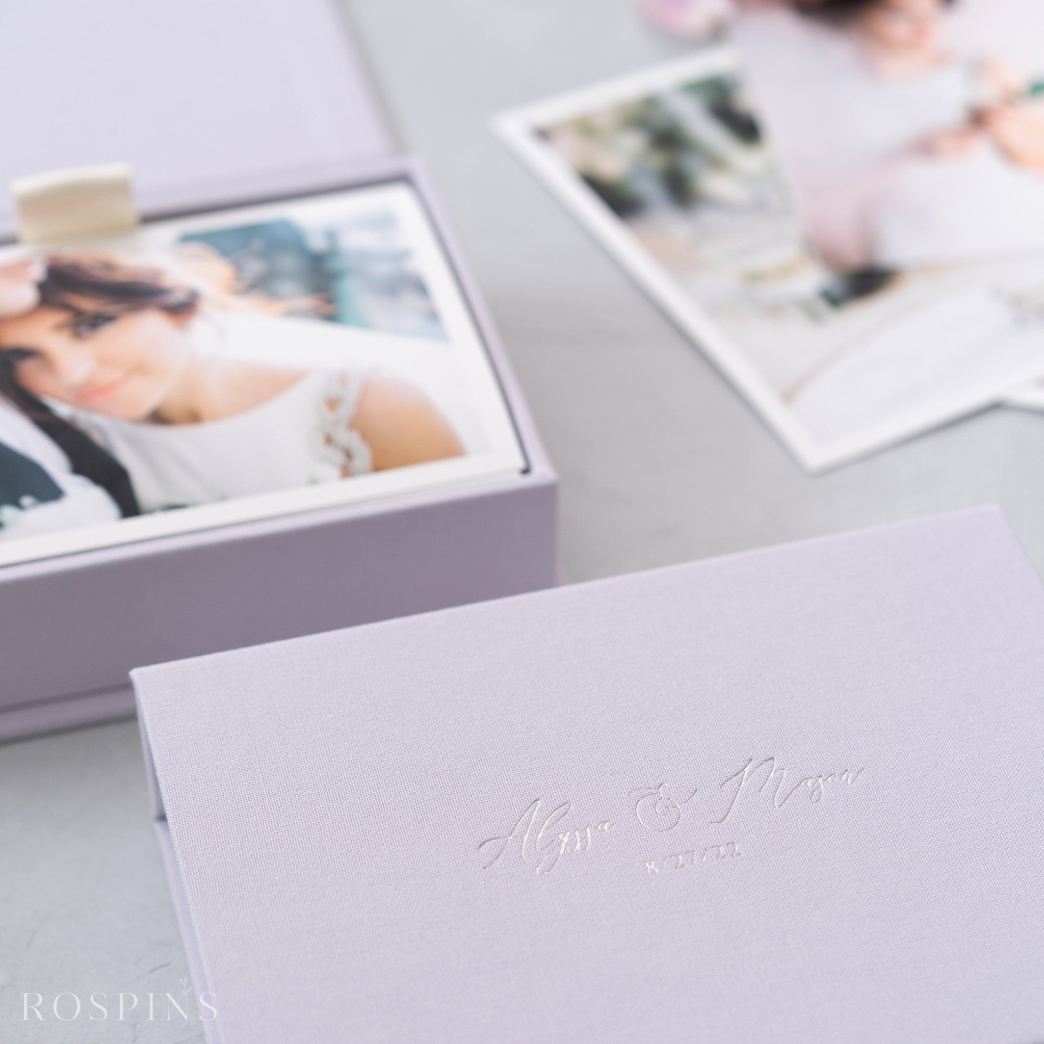 Linen Photo Box - Pale Violet