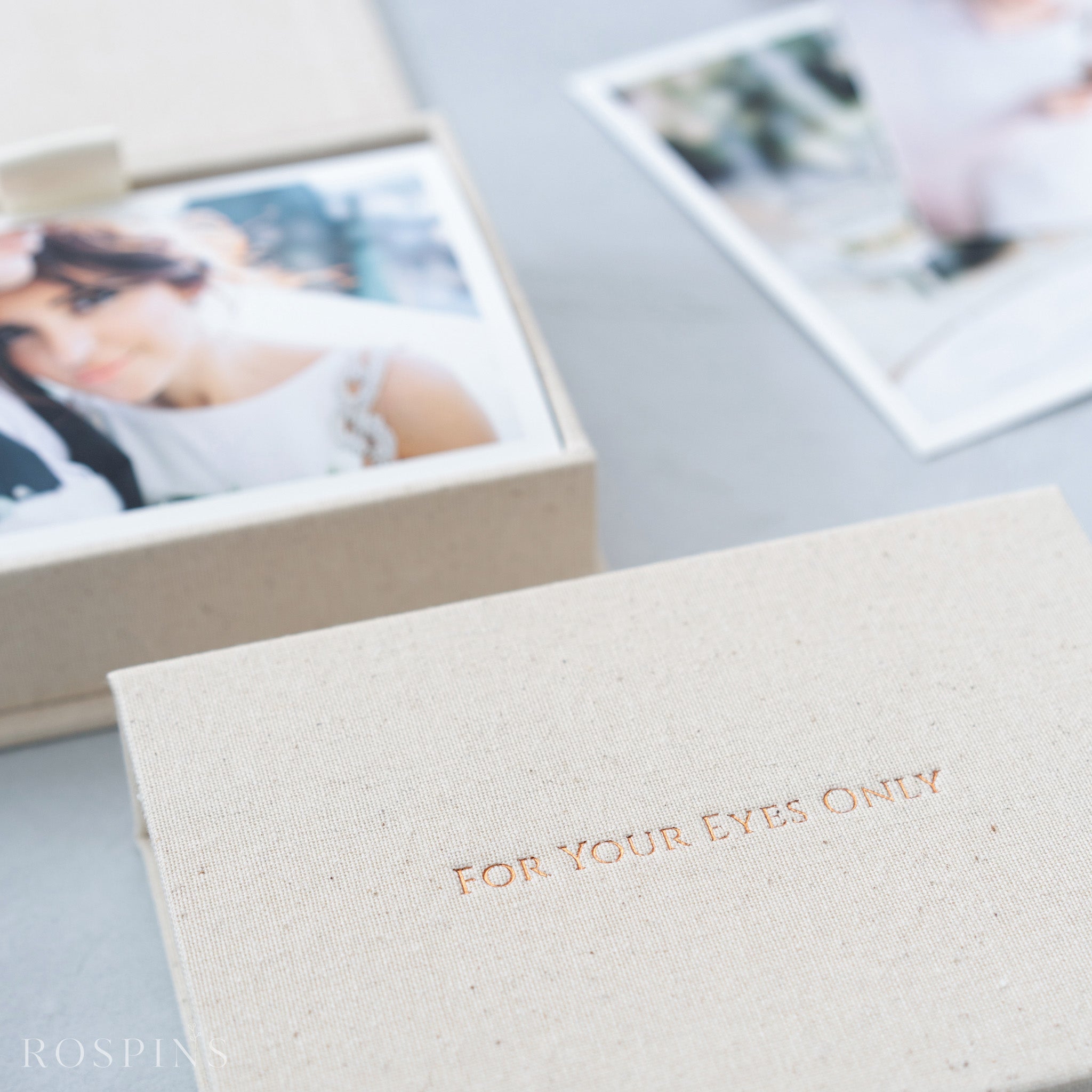 Linen Photo Box - New Natural Linen