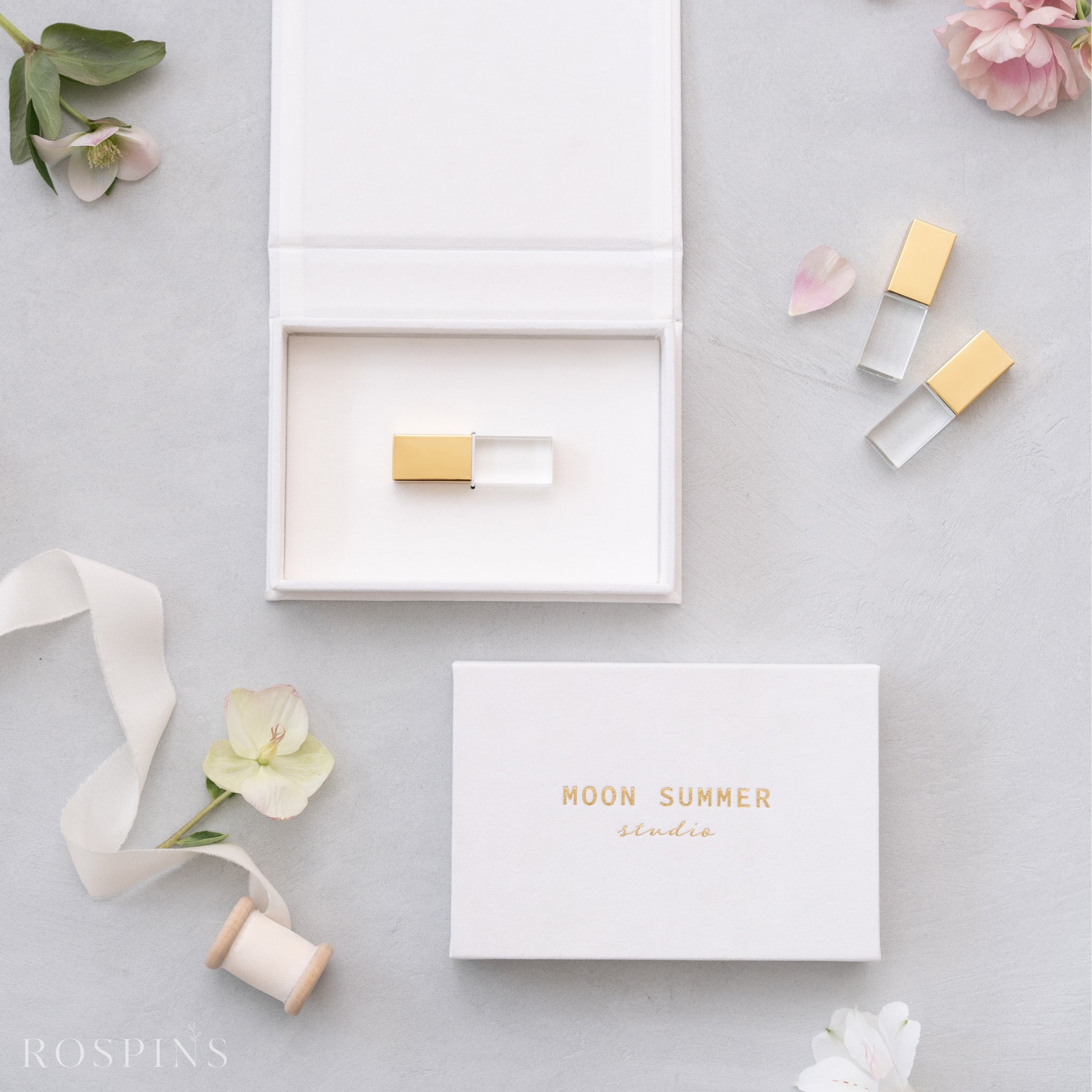 Velvet USB Box -Bright White