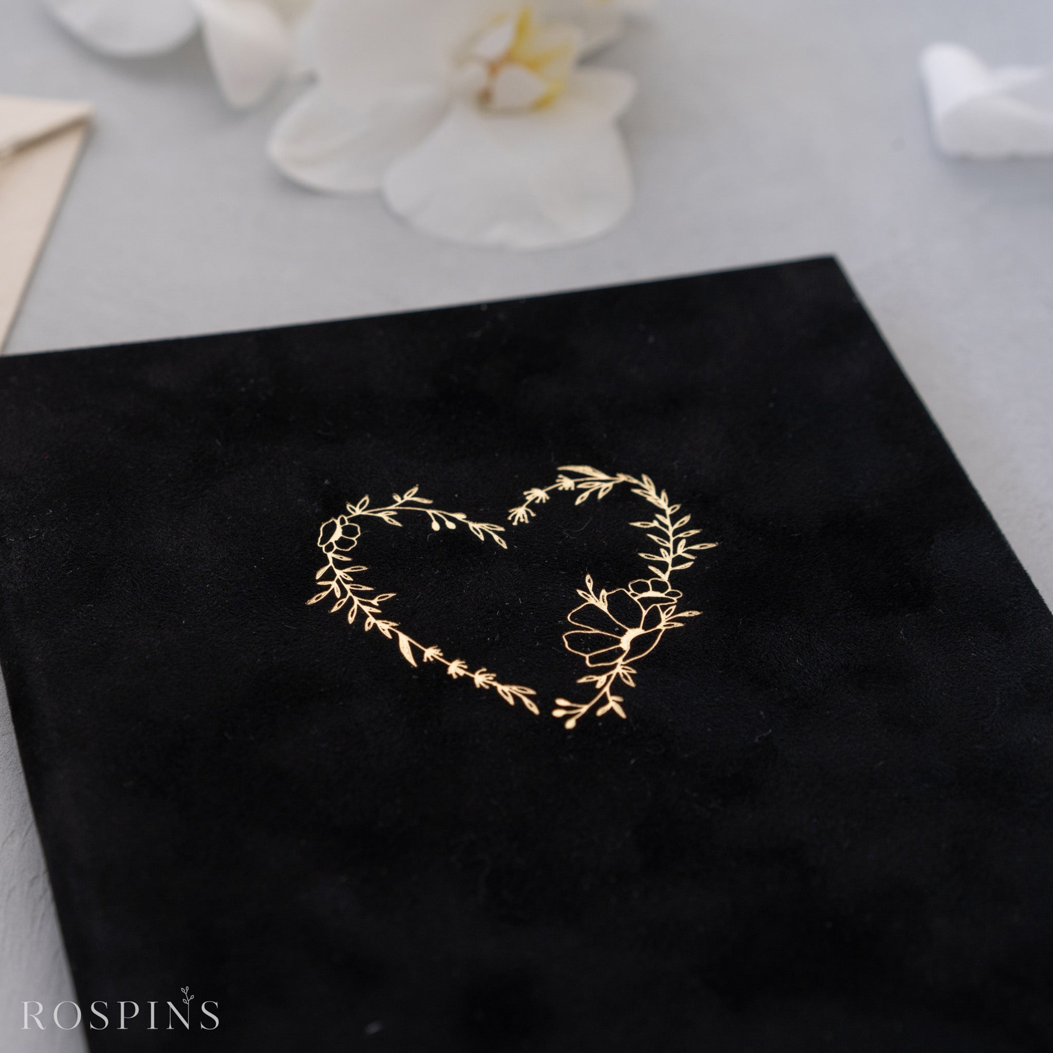 Velvet Invitation Folio - Black