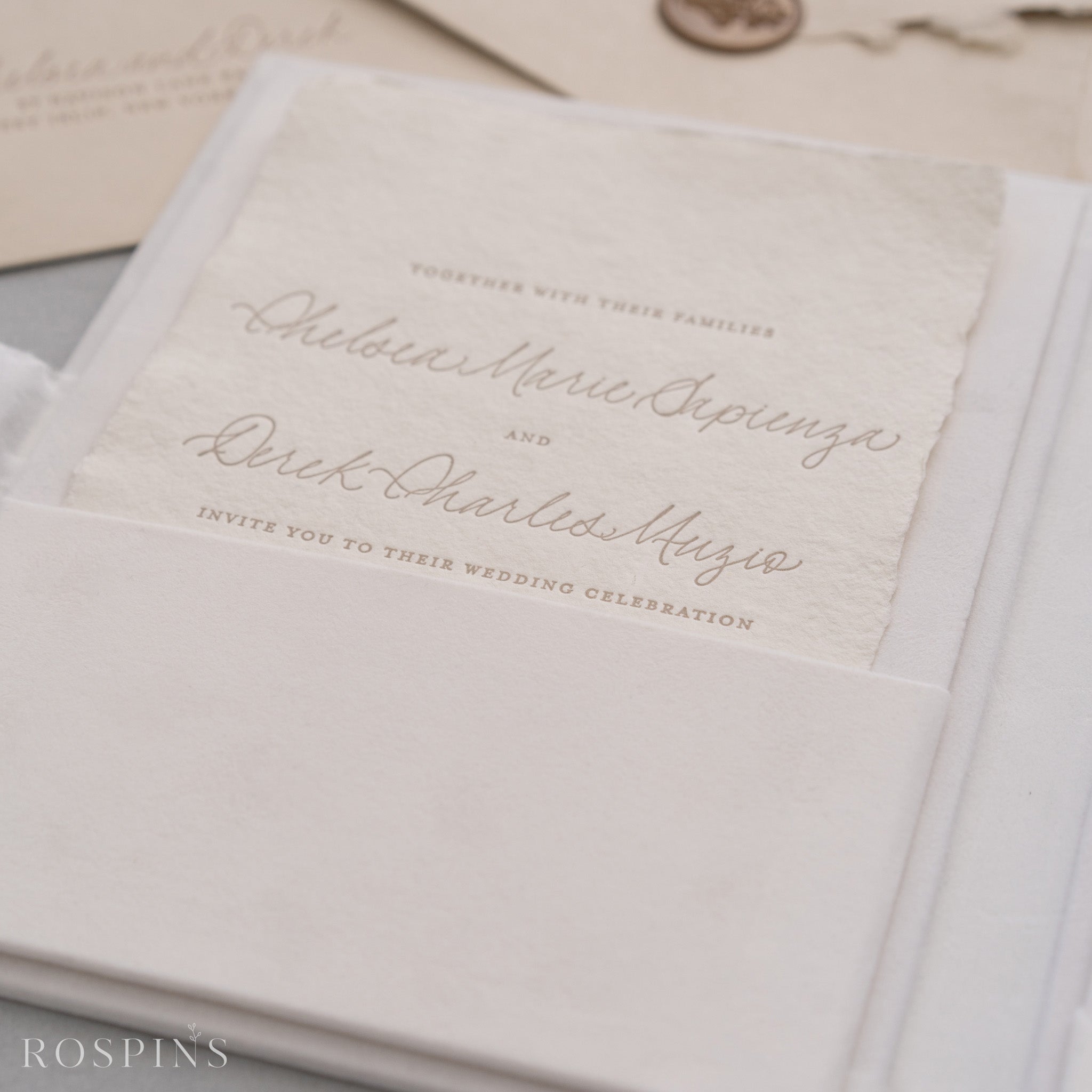 Velvet Invitation Folio - Bright White