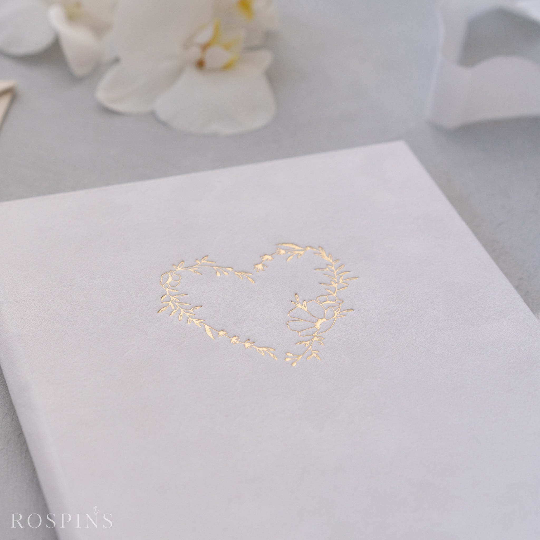Velvet Invitation Folio - Bright White