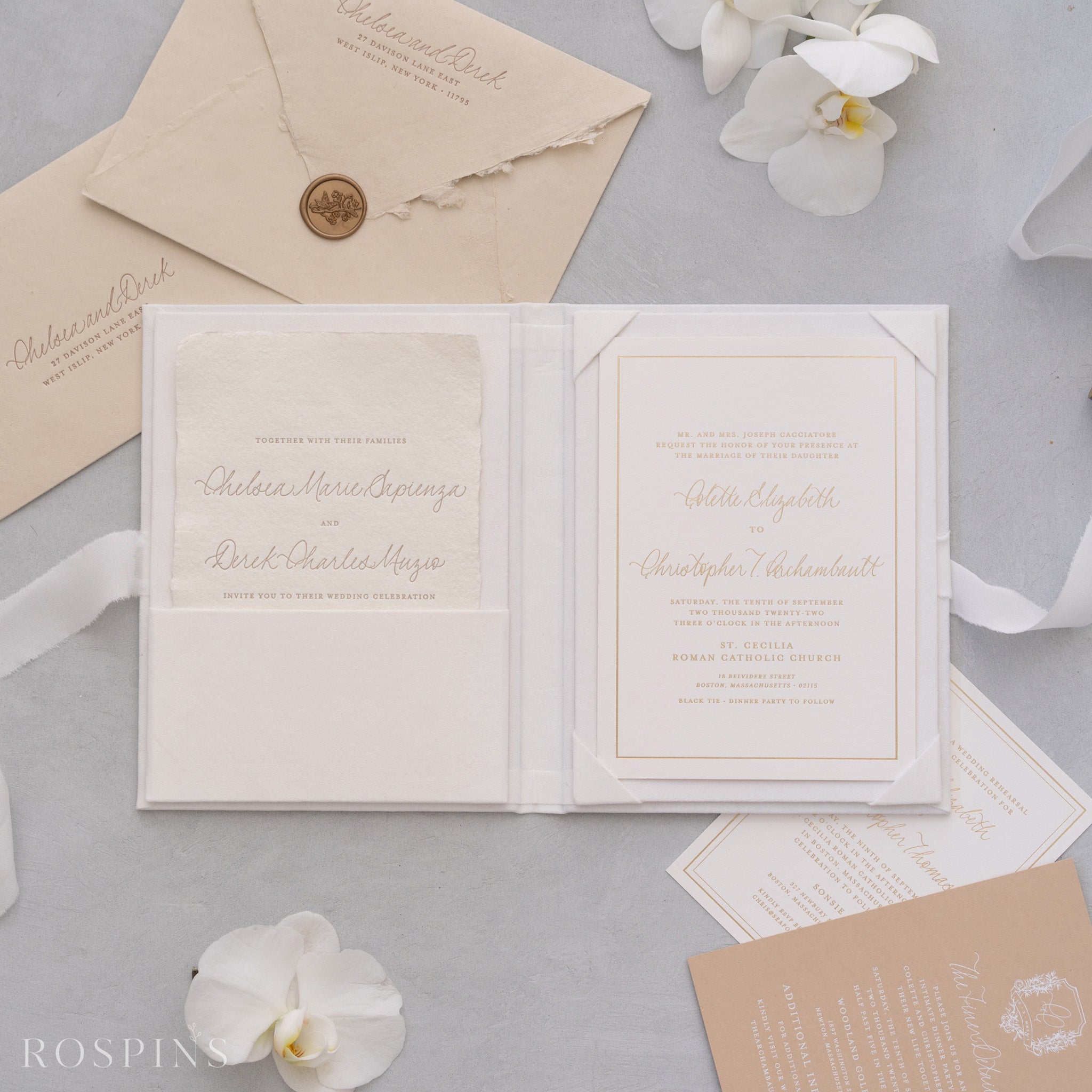 Velvet Invitation Folio - Bright White