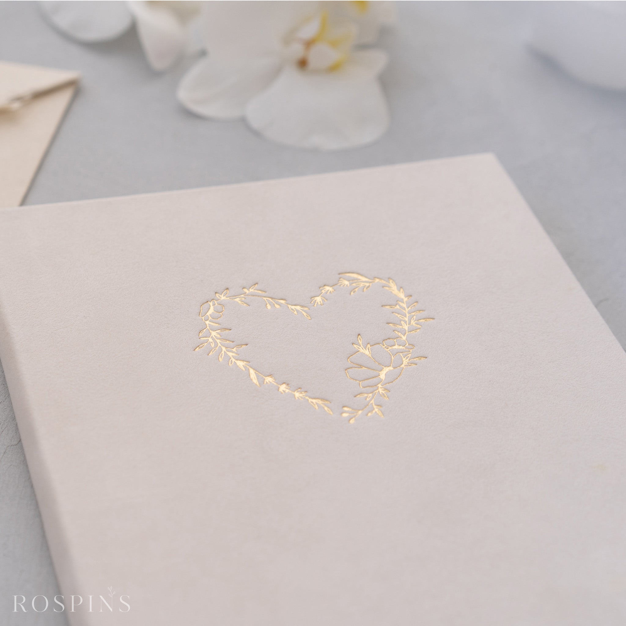 Velvet Invitation Folio - Champagne
