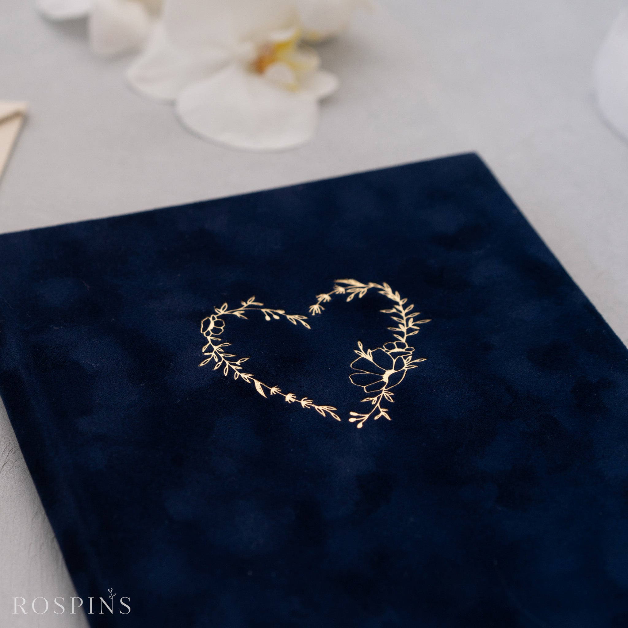 Velvet Invitation Folio - Deep Blue