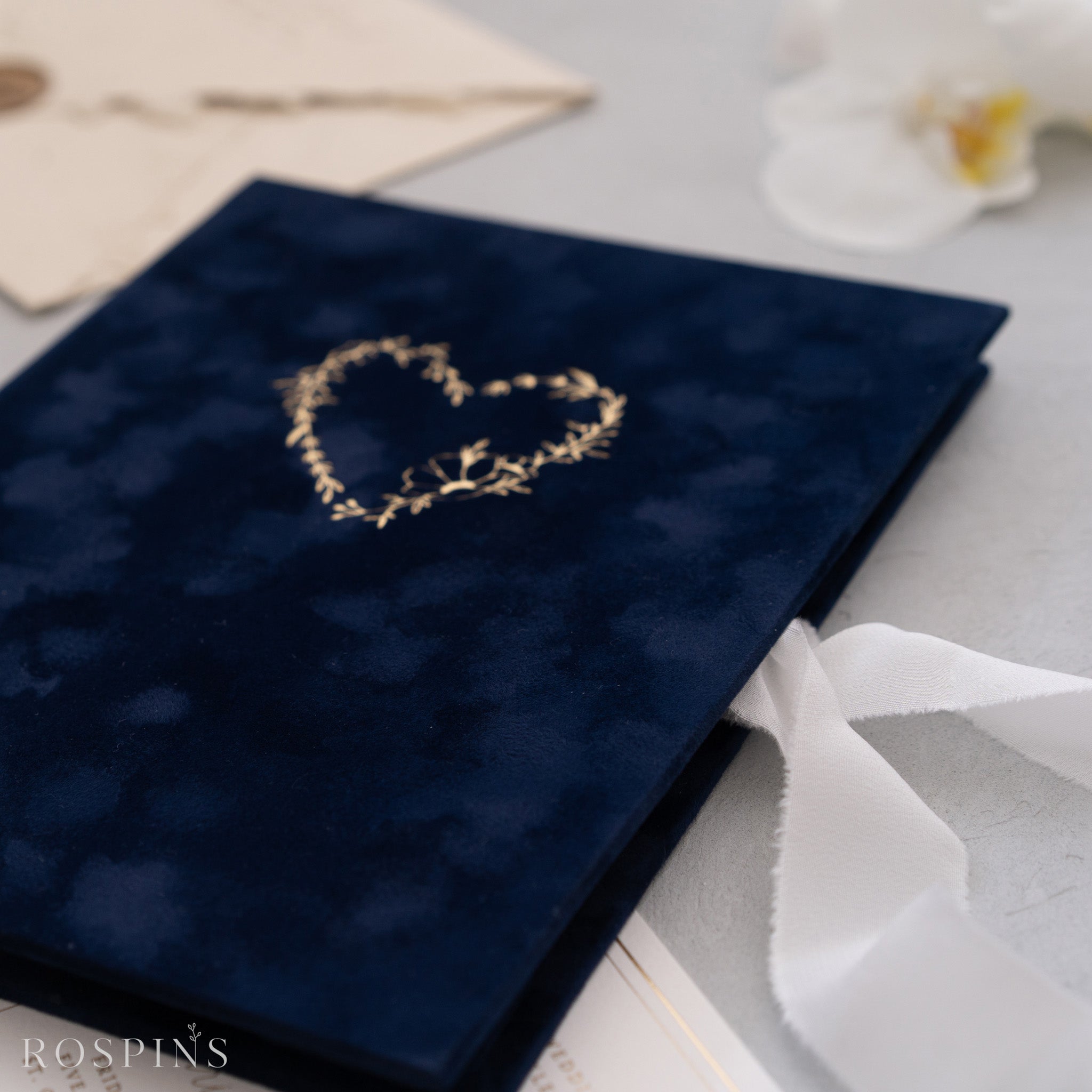 Velvet Invitation Folio - Deep Blue
