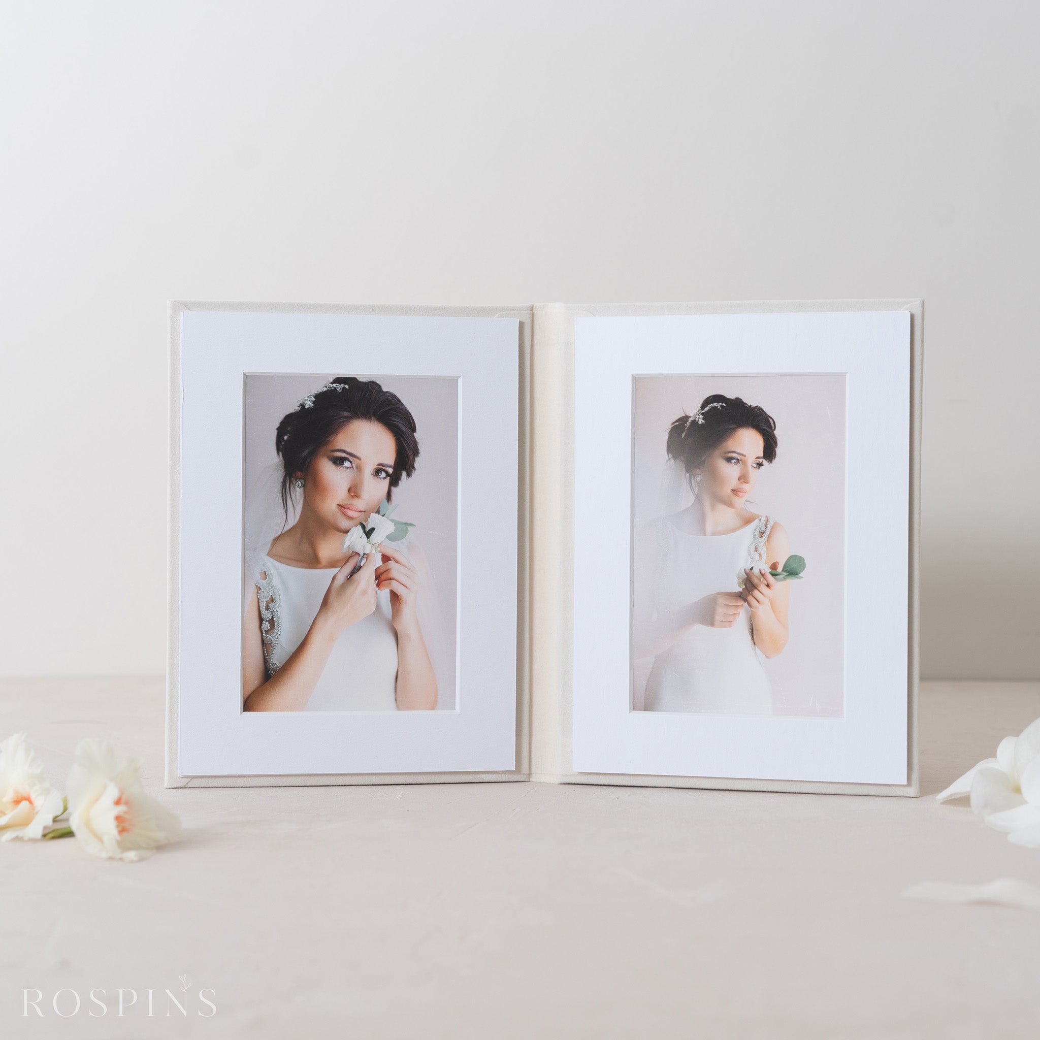 Velvet Matted folio - Champagne