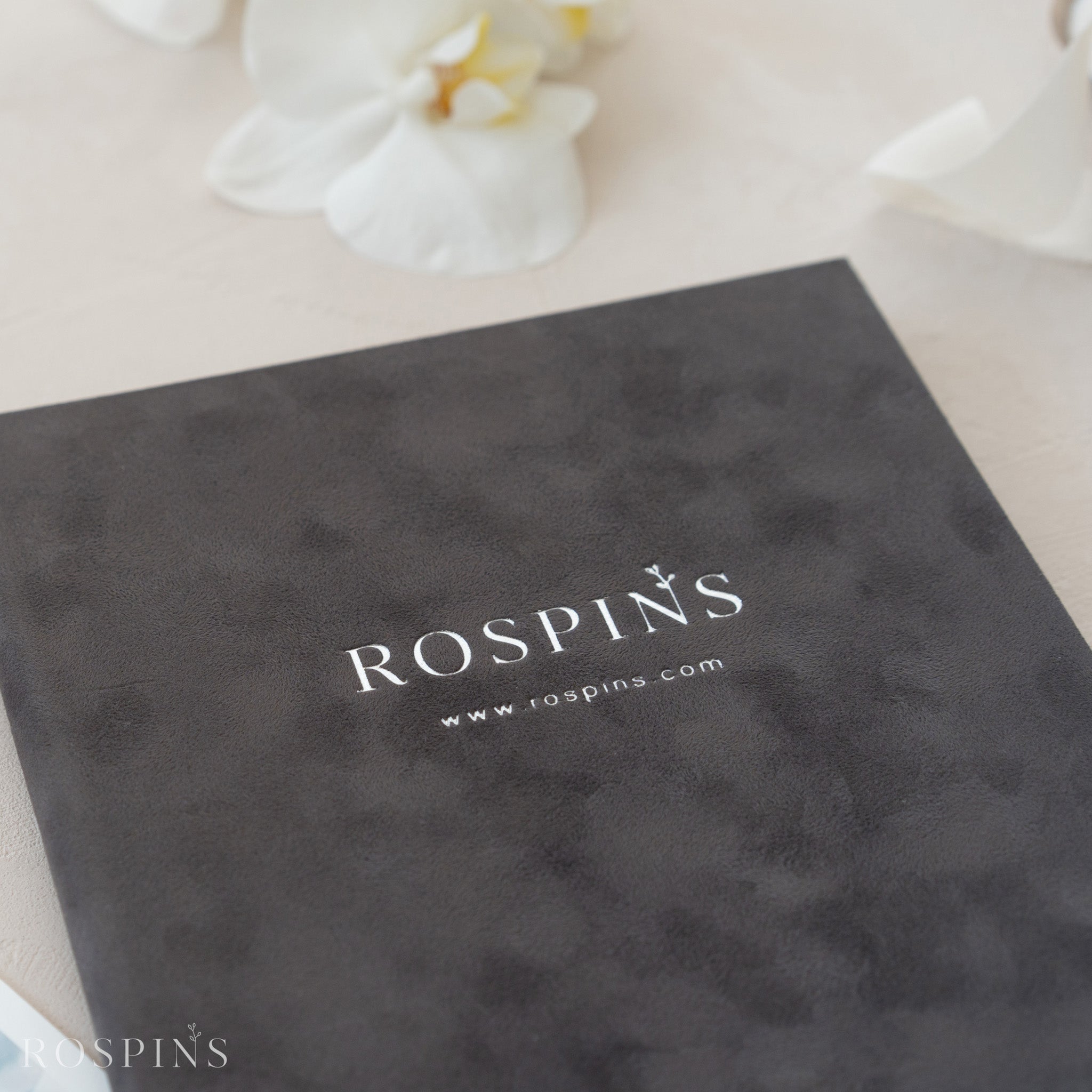 Velvet Matted folio - Charcoal Grey