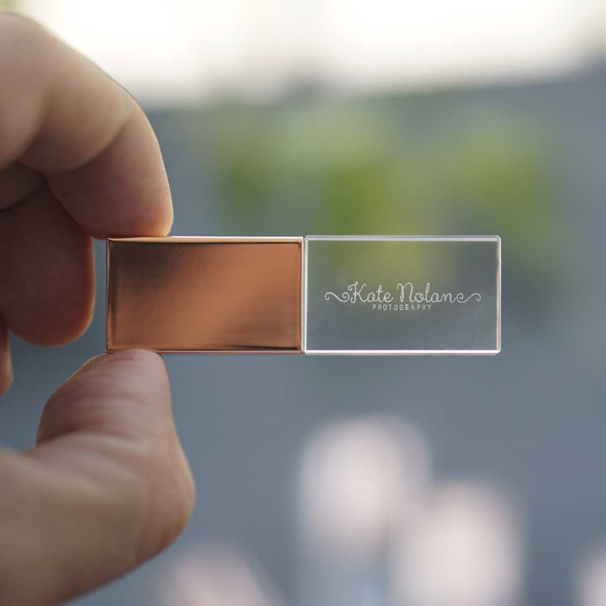photography glass usb flash drives_logo engraved_rose gold 2
