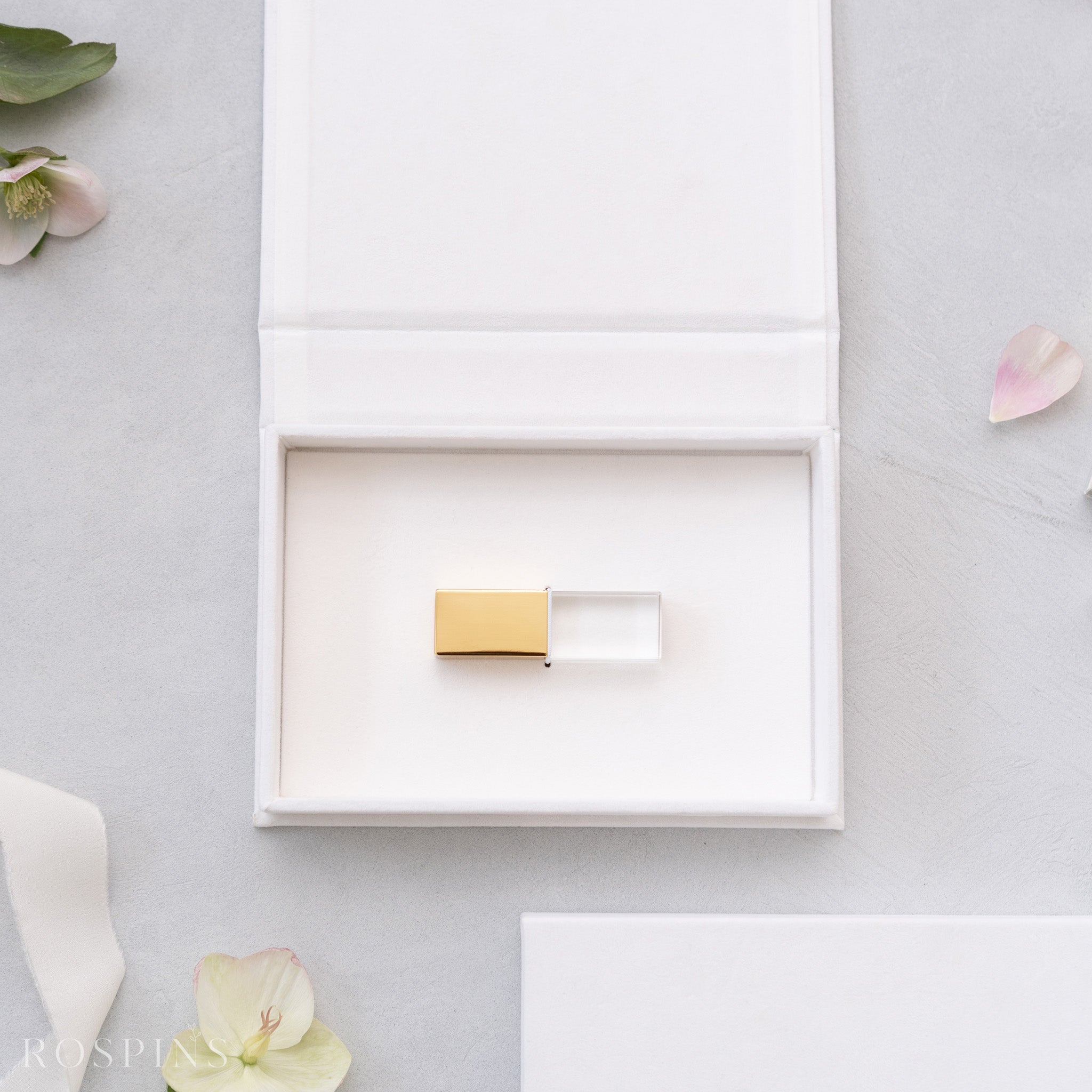 Velvet USB Box -Bright White