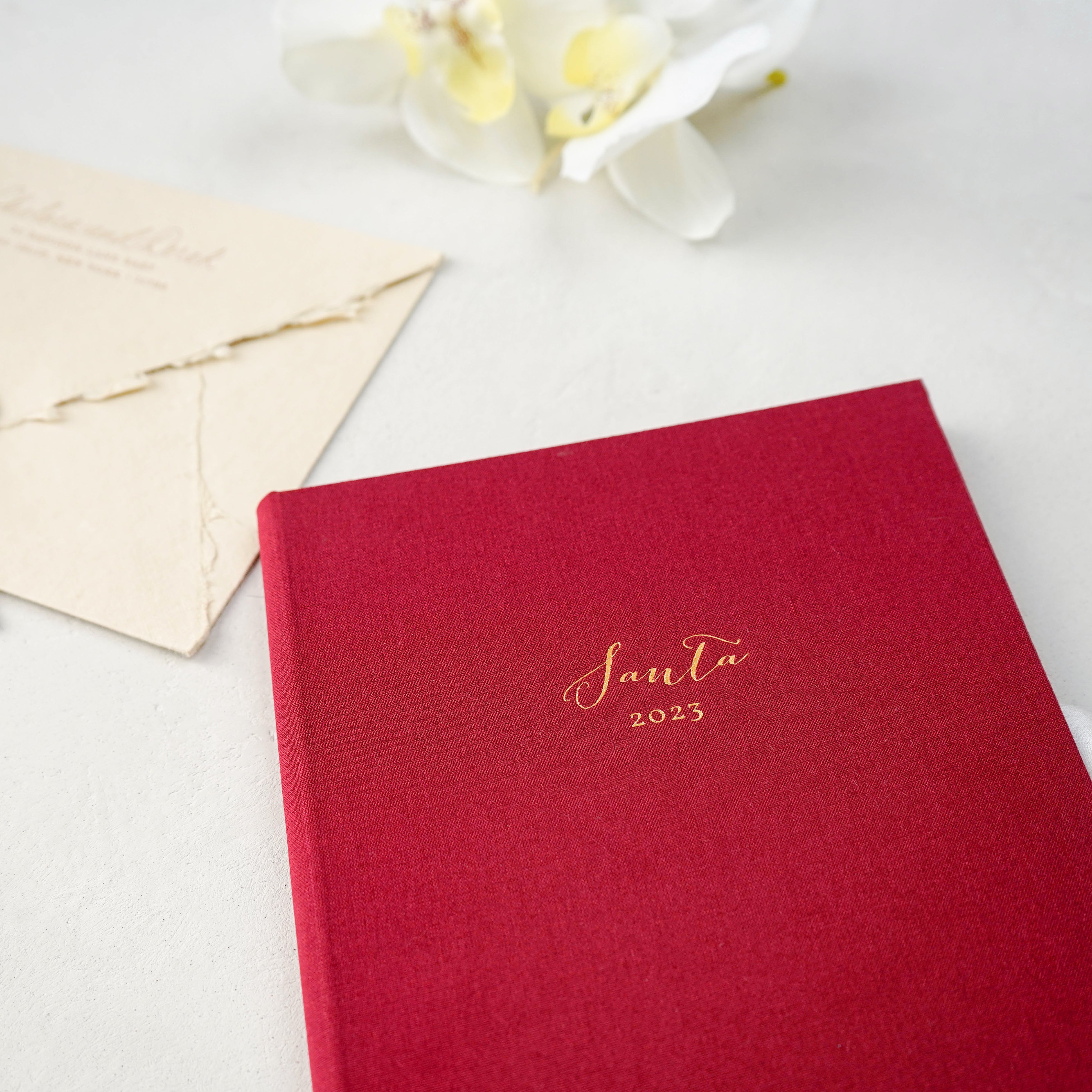 Linen Invitation Folio - Red