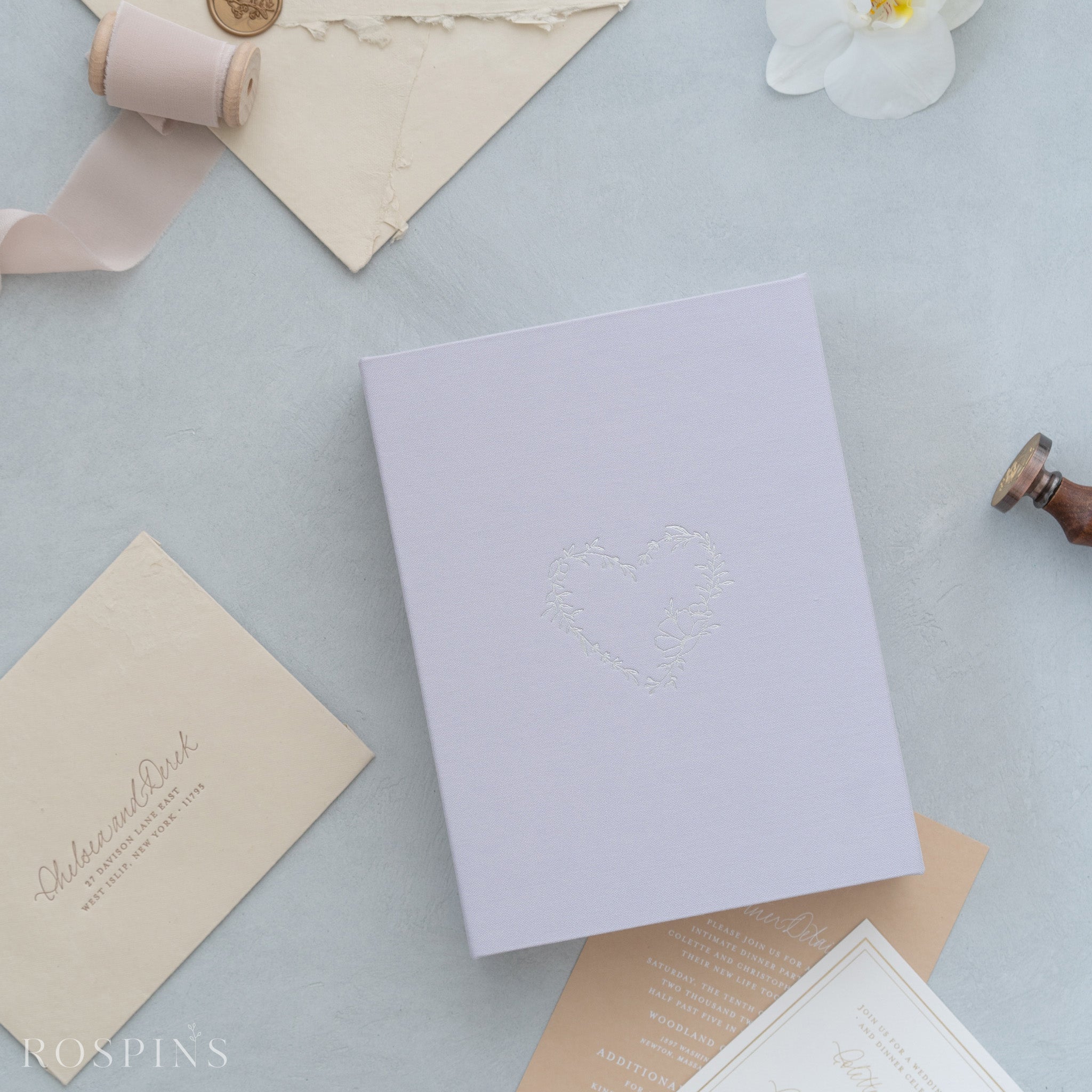 Linen Invitation Box - Pale Violet