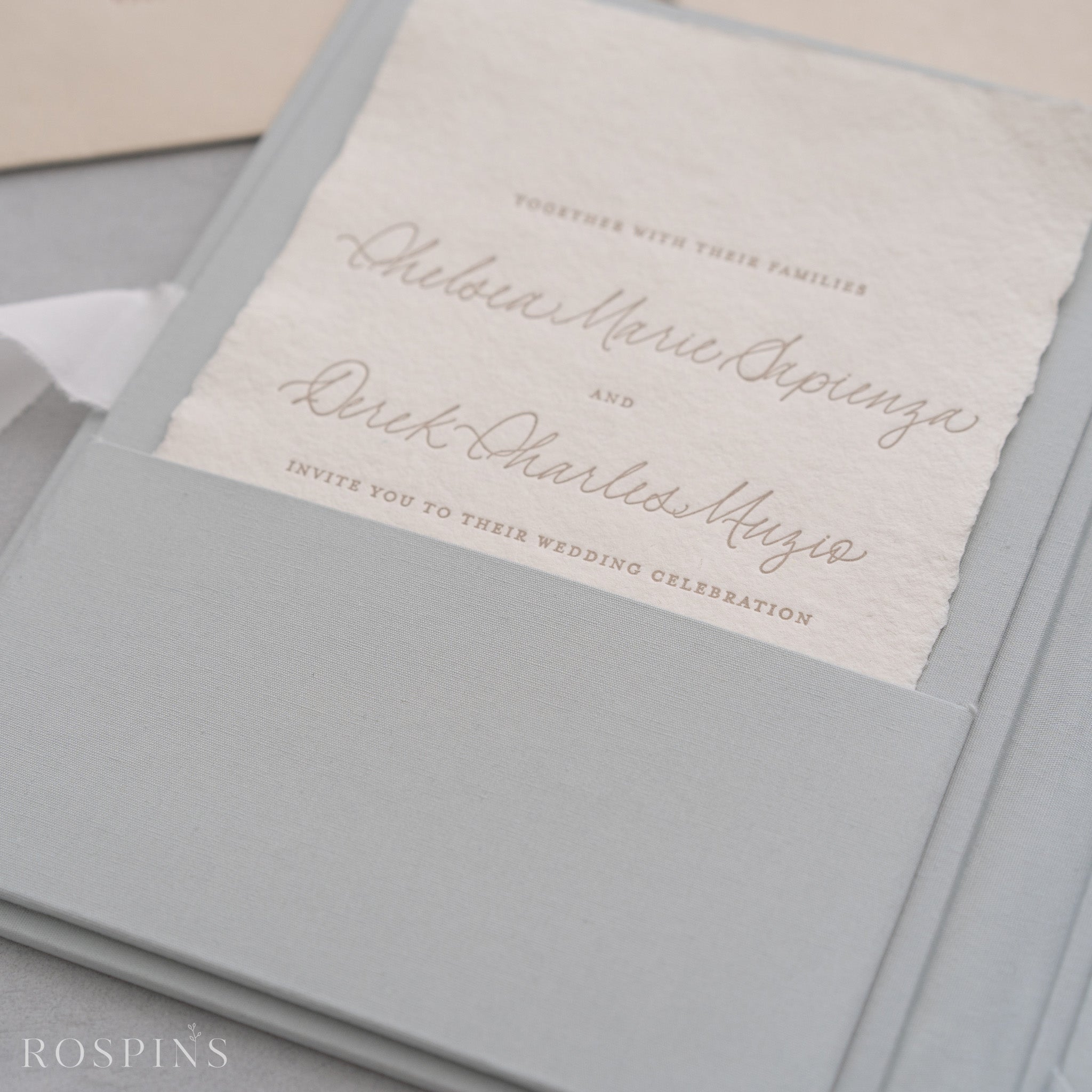 Linen Invitation Folio - Beau Blue