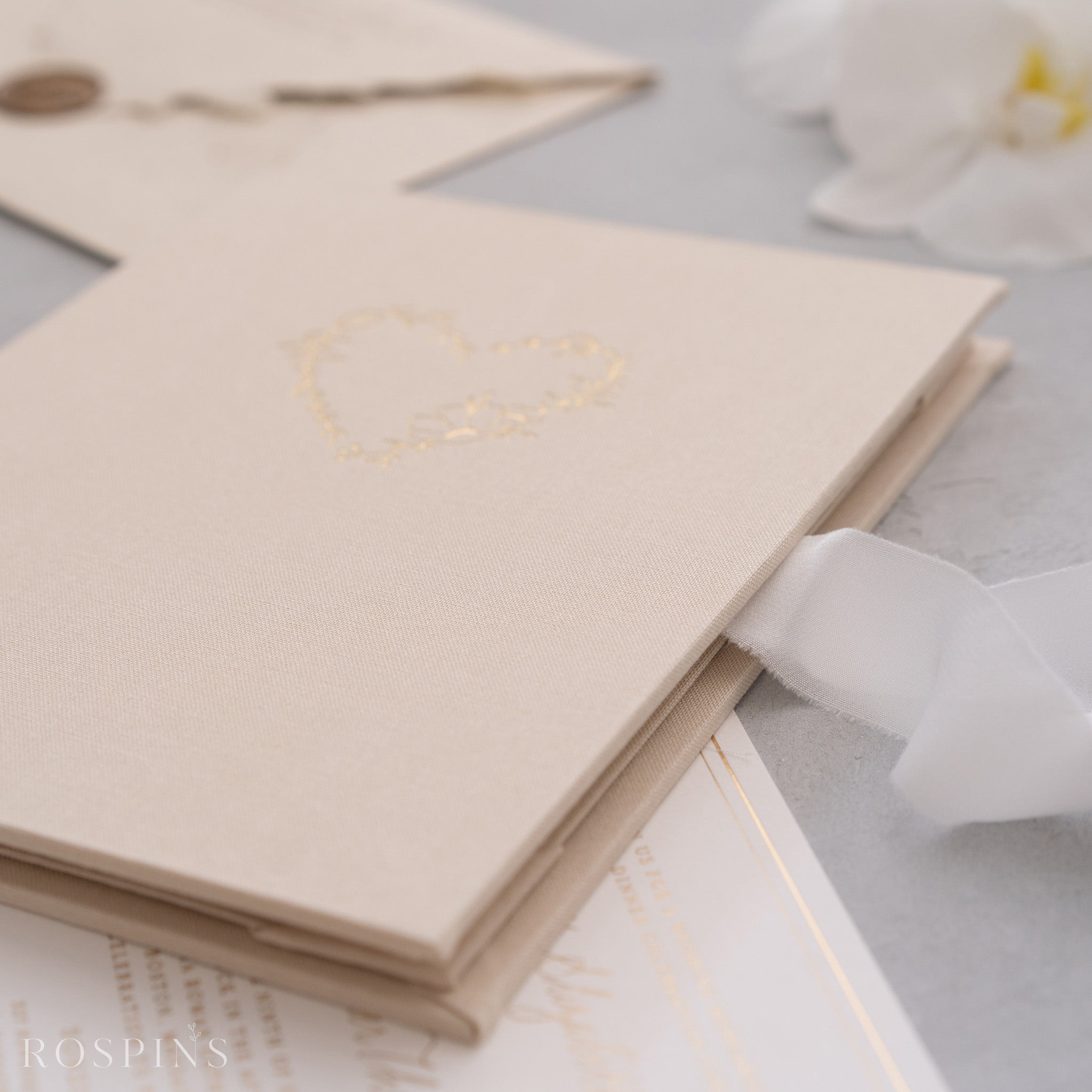 Linen Invitation Folio - Ivory