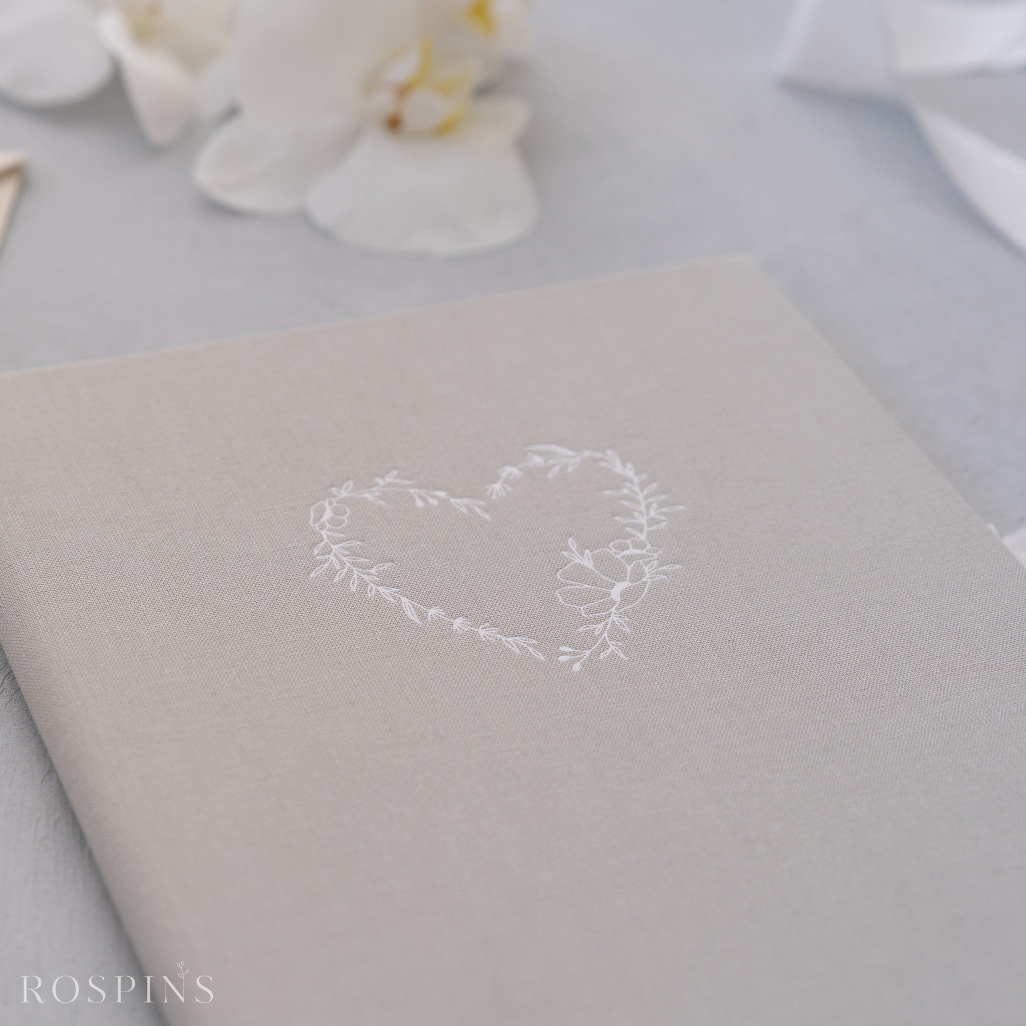 Linen Invitation Folio - Light Grey