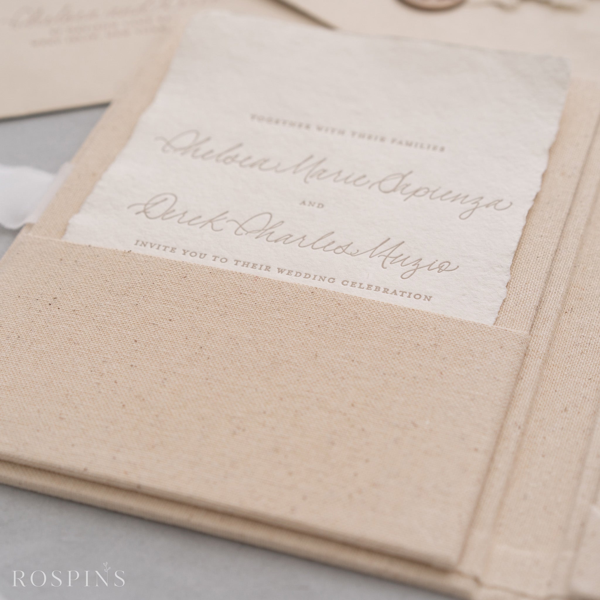 Linen Invitation Folio - New Natural Linen