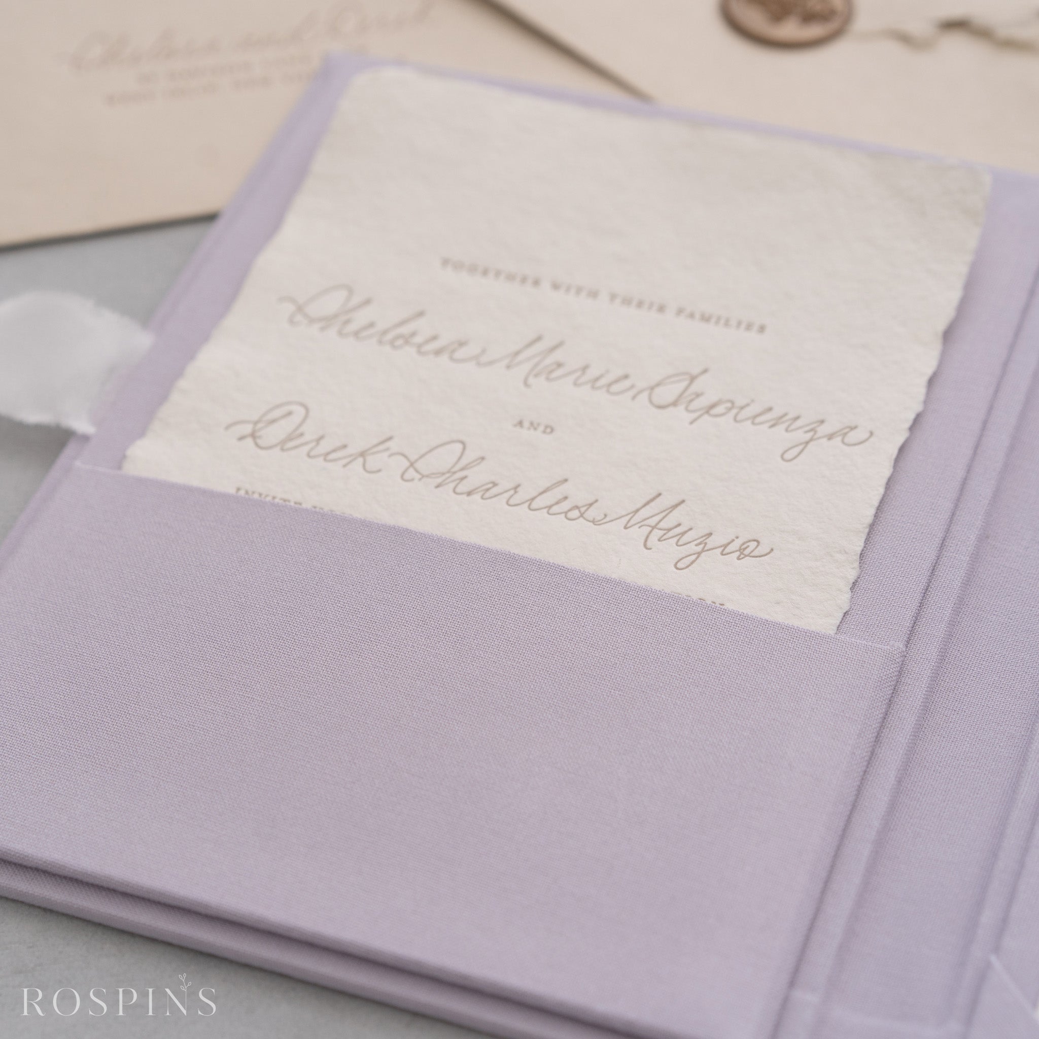 Linen Invitation Folio - Pale Violet