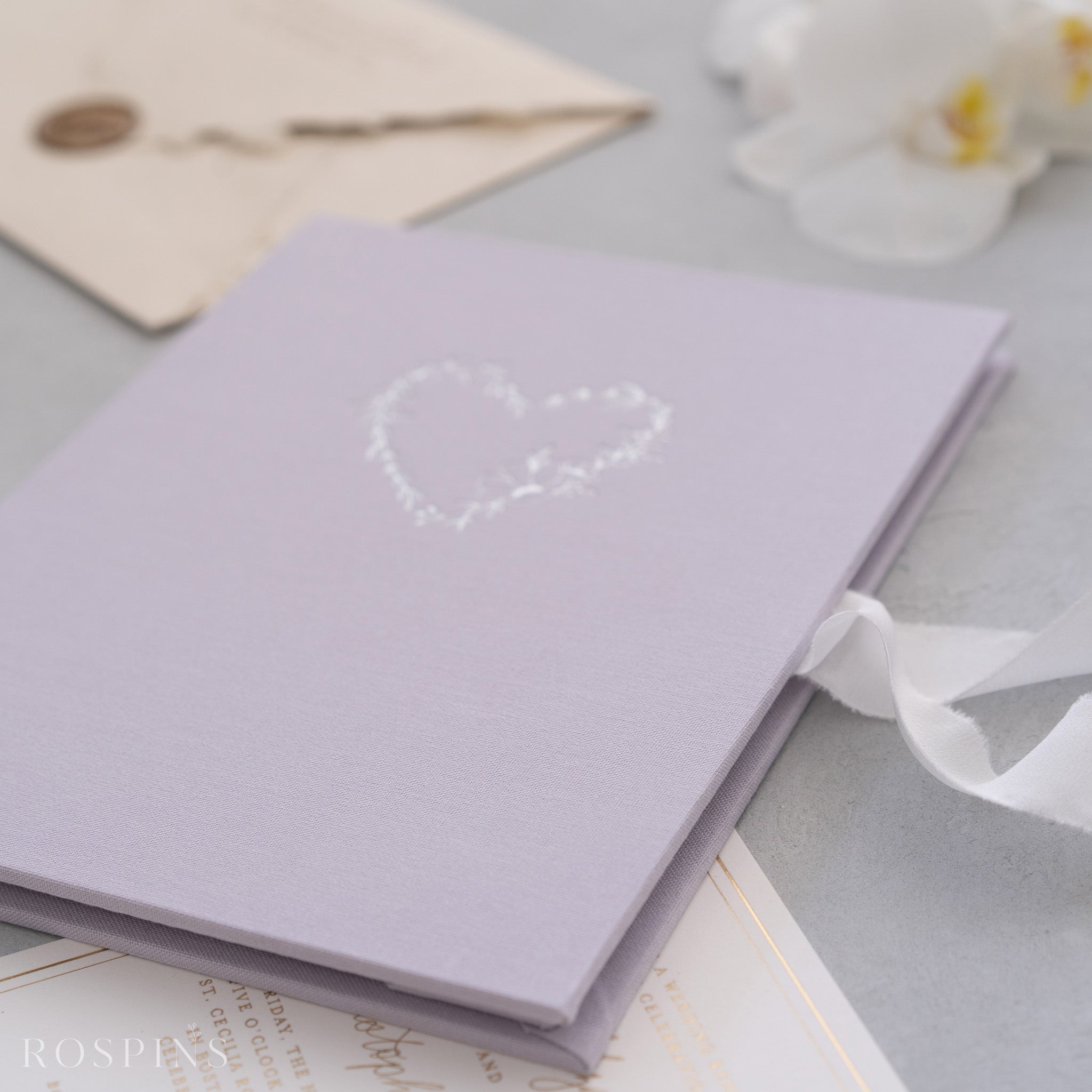 Linen Invitation Folio - Pale Violet
