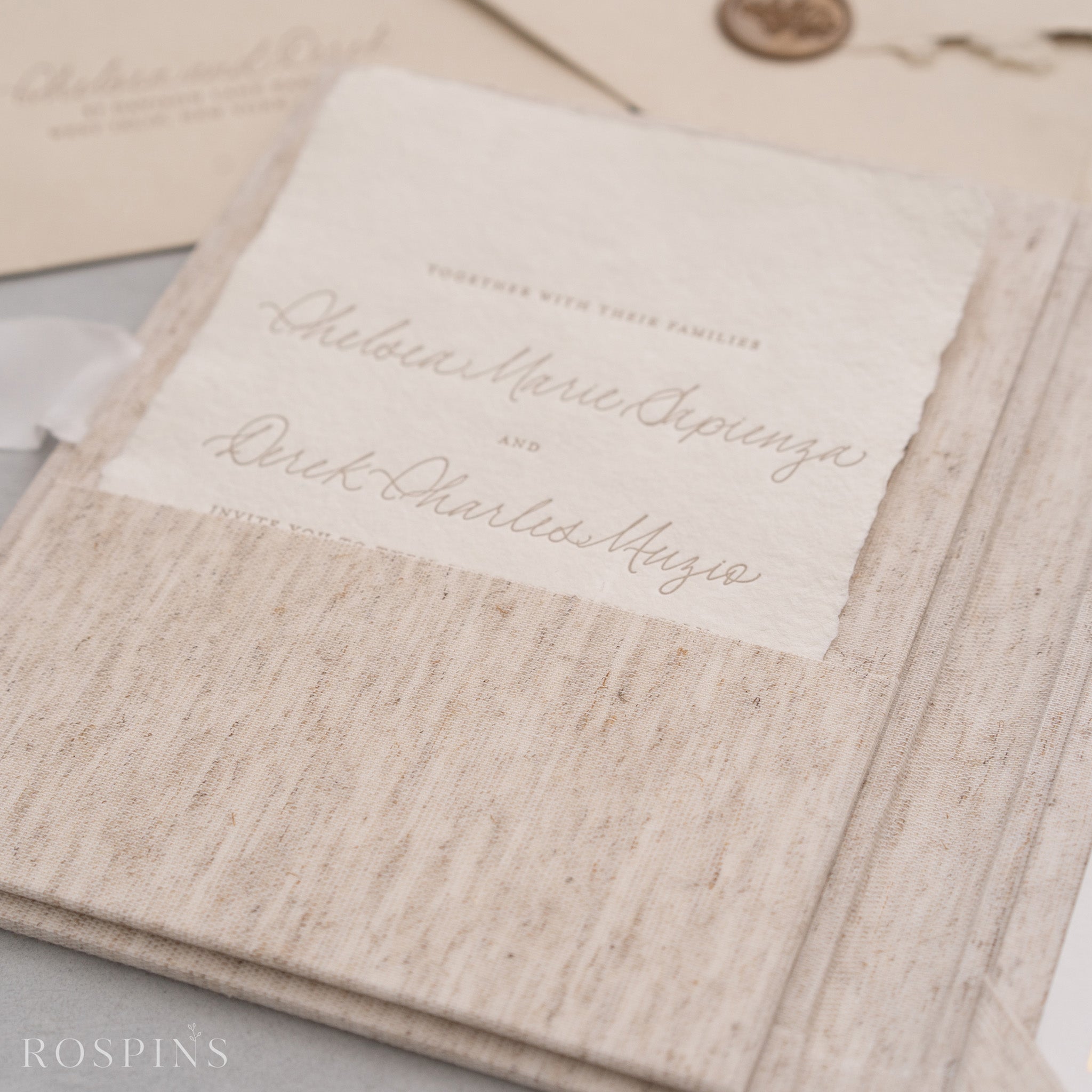 Linen Invitation Folio - Stratum Linen
