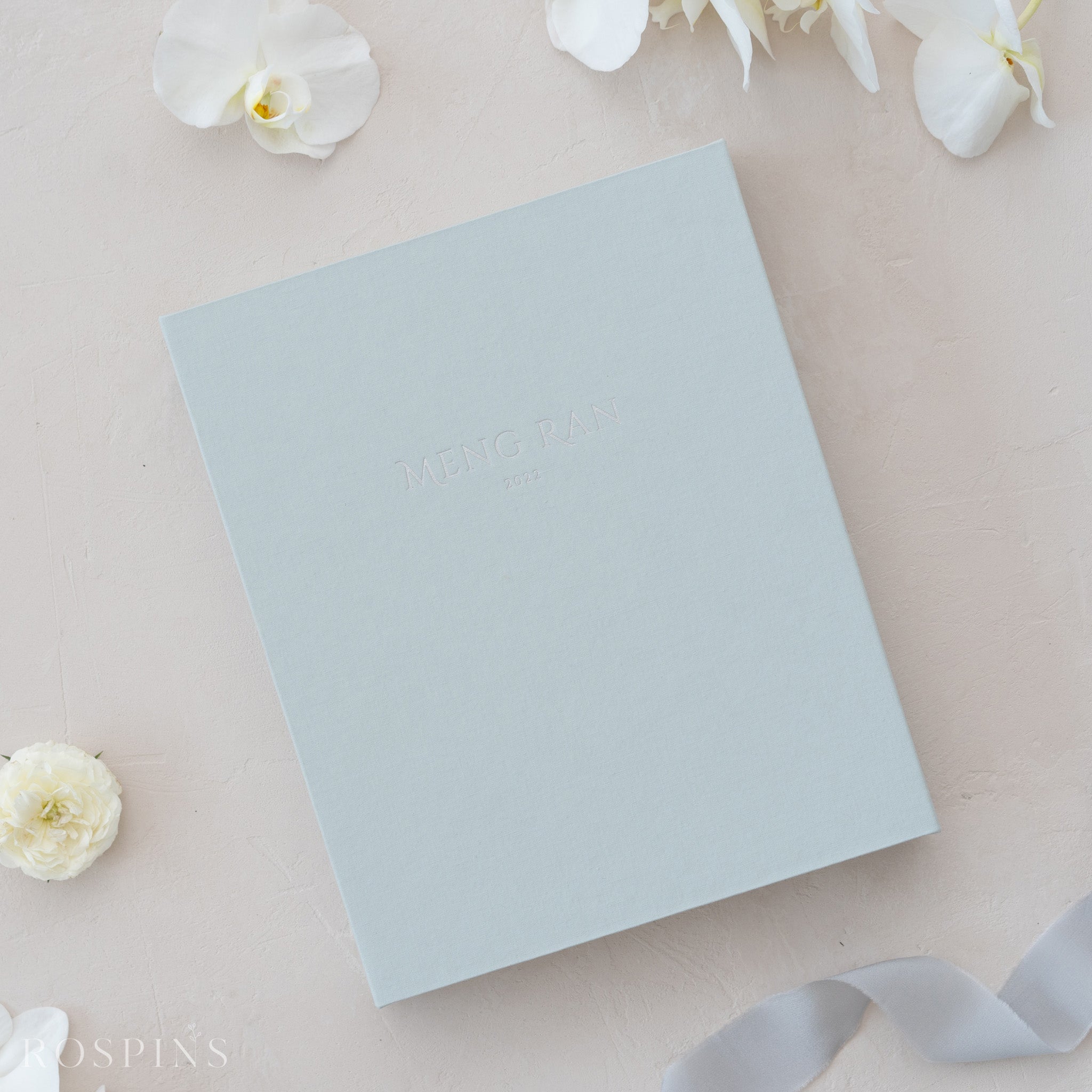 Linen Folio Box - Beau Blue