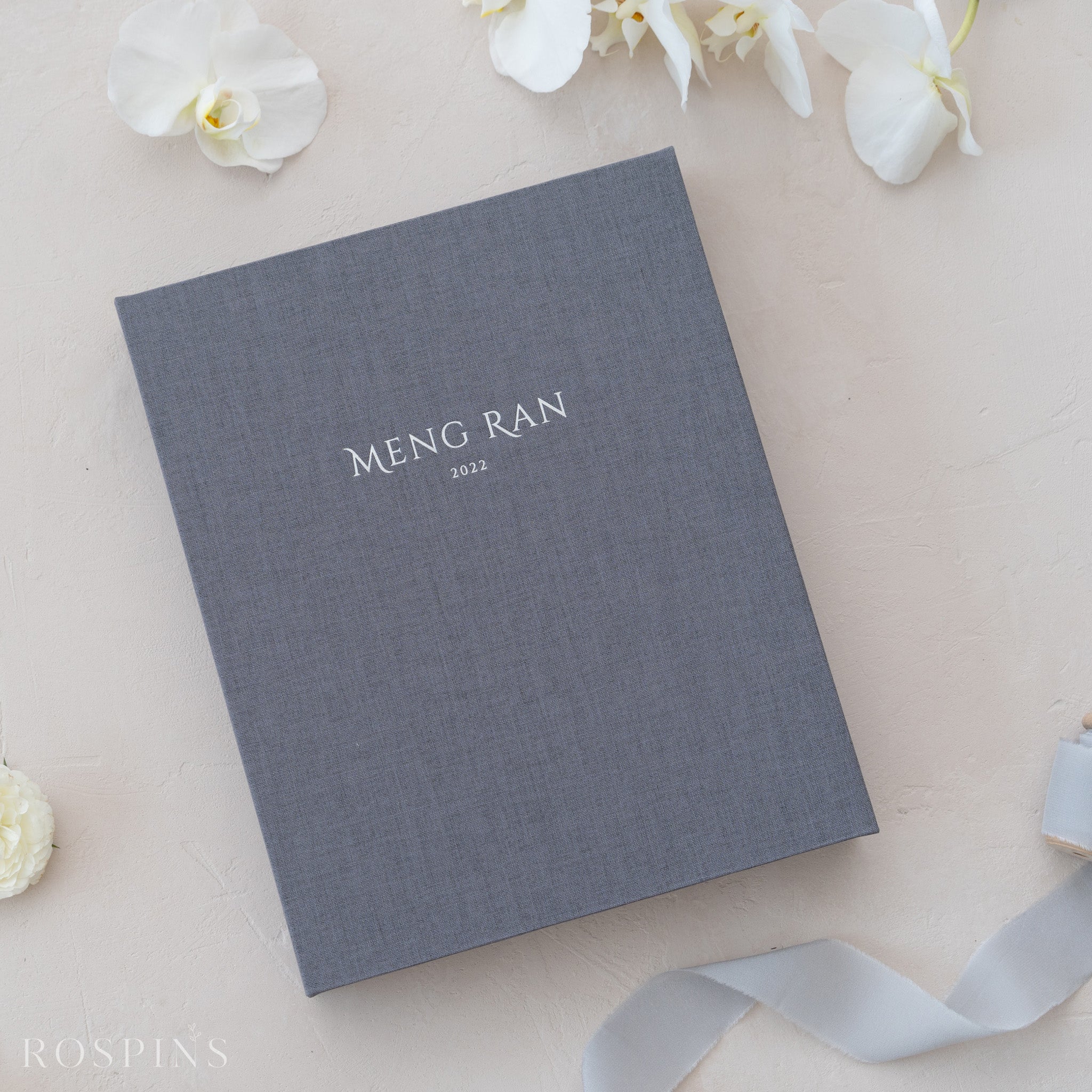 Linen Folio Box - Dark Grey