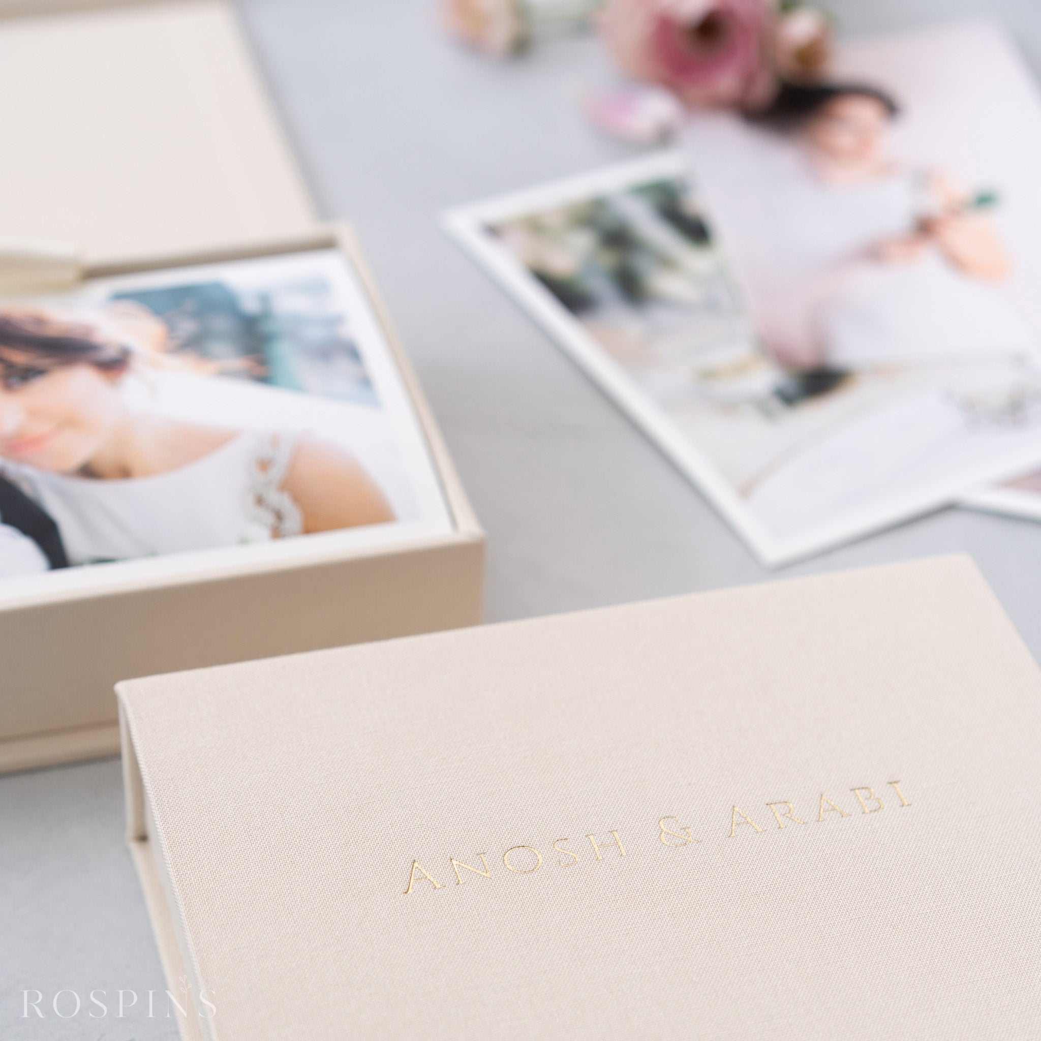 Linen Photo Box - Ivory