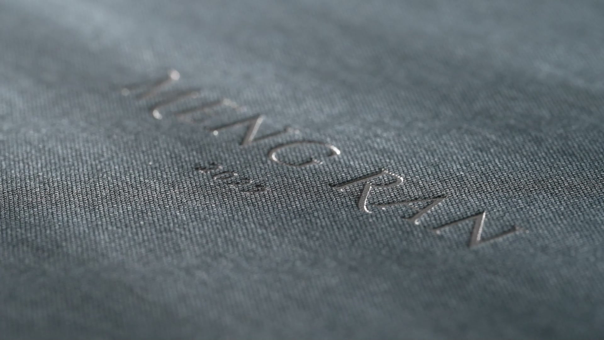 Foil stamping detail on a Rospins presentation product